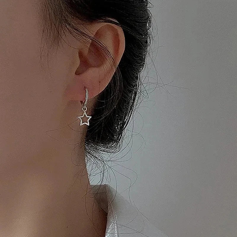 Lucky Star Hoop Earrings
