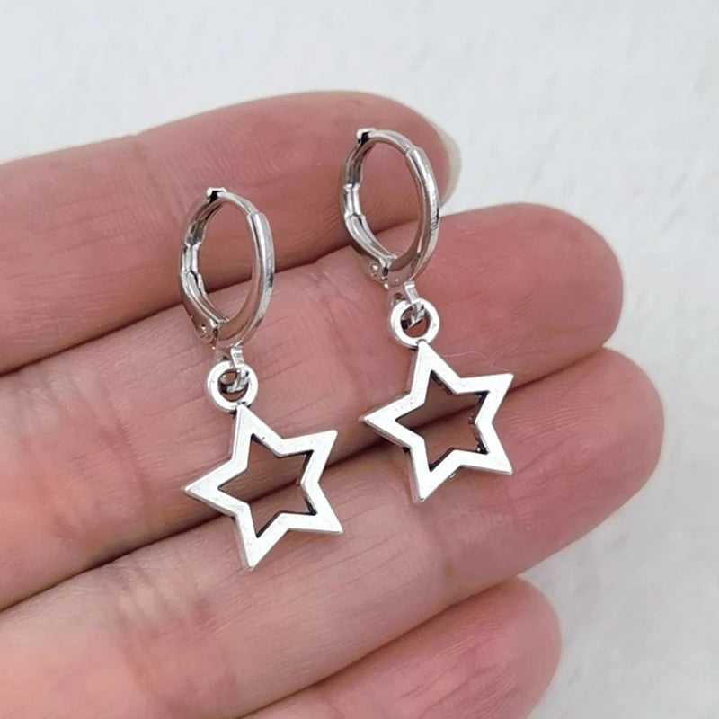 Lucky Star Hoop Earrings