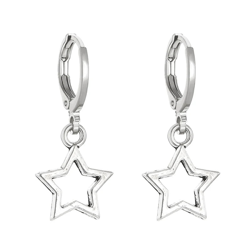 Lucky Star Hoop Earrings
