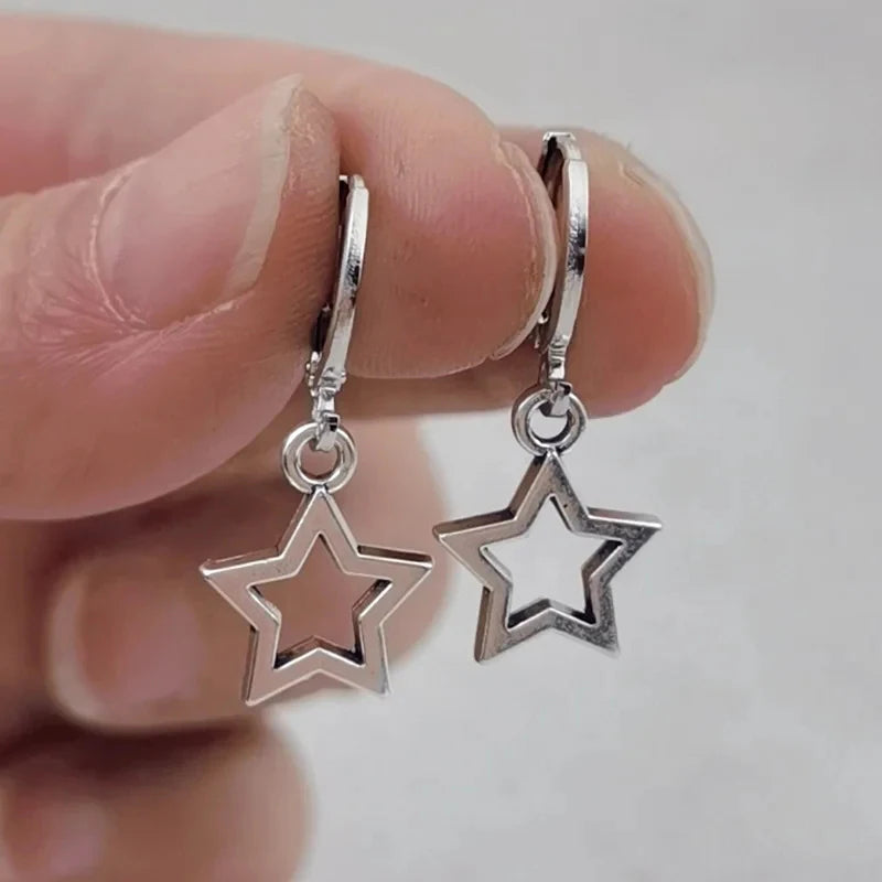 Lucky Star Hoop Earrings